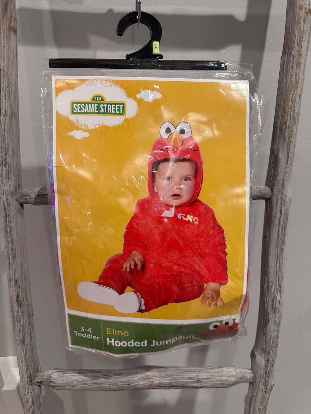Sesame Street Elmo Hooded Jumpsuit Size 3T-4T